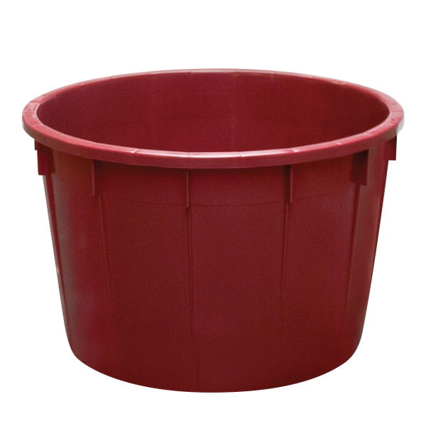 Baquet rond renforcé - 225 L - bordeaux