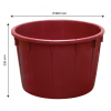 Baquet rond renforcé - 225 L - bordeaux