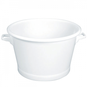 Baquet rond fond renforcé 75 L - blanc