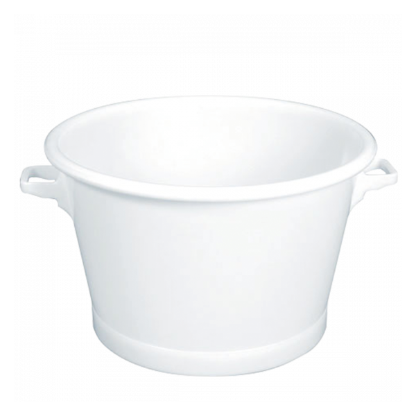 Baquet rond fond renforcé 75 L - blanc