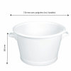 Baquet rond fond renforcé 75 L - blanc