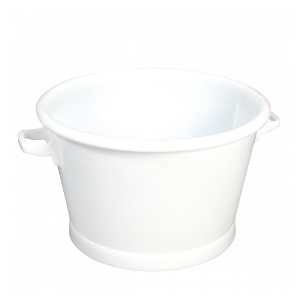 Baquet rond fond renforcé 50 L - blanc