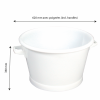 Baquet rond fond renforcé 50 L - blanc