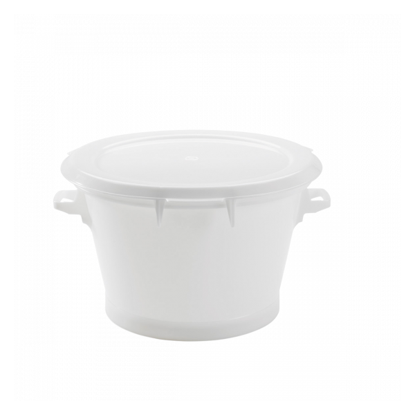 Baquet rond fond renforcé 50 L - blanc
