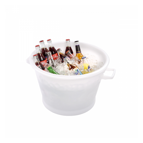 Baquet rond fond renforcé 35 L - blanc