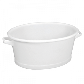 Baquet ovale fond renforcé 60 L - blanc