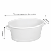 Baquet ovale fond renforcé 60 L - blanc