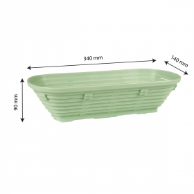 Banneton long 1 kg - 34 x 14 x 9 cm
