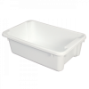 Bac renforcé rectangulaire empilable emboîtable 40 L - blanc