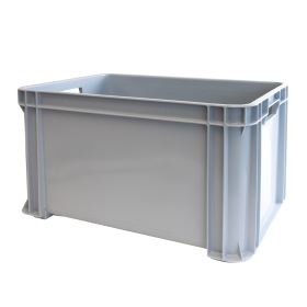 Bac renforcé empilable avec poignées 545 x 390 x 300 mm - 45 L - gris