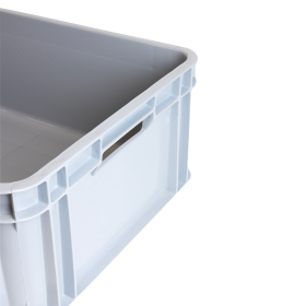 Bac renforcé empilable avec poignées 545 x 390 x 200 mm - 30 L - gris