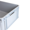 Bac renforcé empilable avec poignées 545 x 390 x 200 mm - 30 L - gris