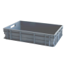 Bac renforcé avec poignées empilable 600 x 400 x 120 mm - 23 L - gris