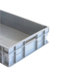 Bac renforcé avec poignées empilable 600 x 400 x 120 mm - 23 L - gris