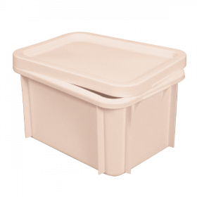 Bac renforcé avec couvercle 400 x 300 15 L - rose poudré
