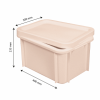 Bac renforcé avec couvercle 400 x 300 15 L - rose poudré