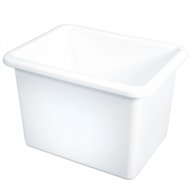 Bac rectangulaire renforcé emboîtable 55 L - blanc