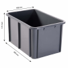Bac rectangulaire 55 L - gris