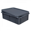 Bac rectangulaire 25 L - gris