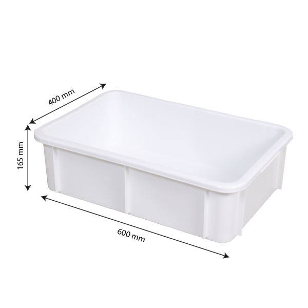 Bac rectangulaire 25 L - blanc