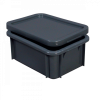 Bac rectangulaire 12 L - gris