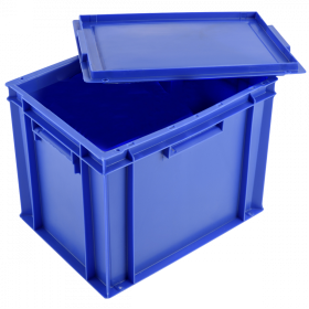 Bac plein 400 x 300 27 L + couvercle - bleu