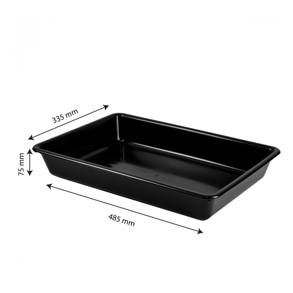 Bac plat 8 L - Noir