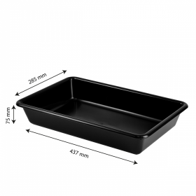 Bac plat 5 L - Noir