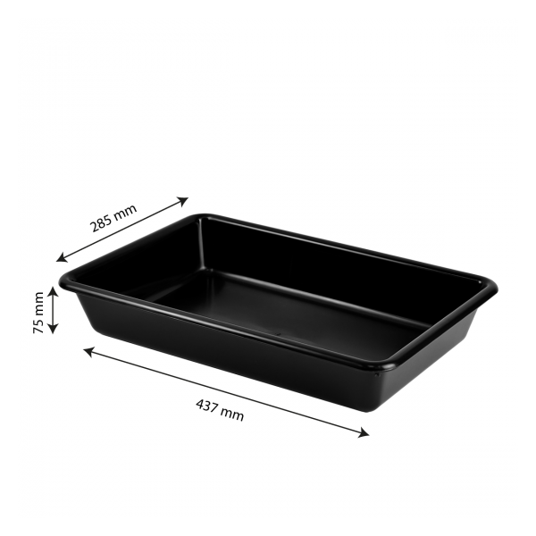 Bac plat 5 L - Noir
