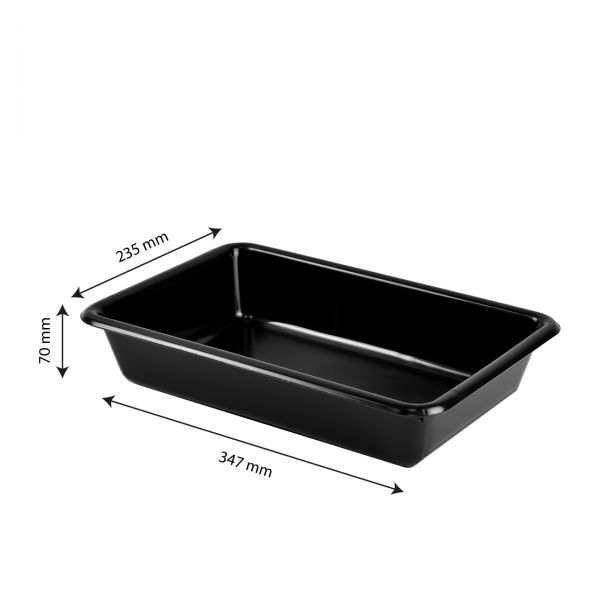 Bac plat 3 L - noir