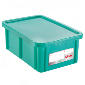 Bac HACCP 35 L rectangulaire + couvercle - vert