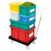 Bac HACCP 15 L rectangulaire + couvercle - vert