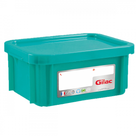 Bac HACCP 12 L rectangulaire + couvercle - vert