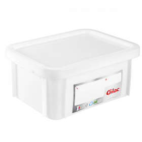 Bac HACCP 12 L rectangulaire + couvercle - blanc