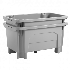 Bac grand volume sur pieds empilable emboîtable 300 L - gris