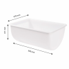 Bac grand volume semi-cylindrique 170 L - blanc