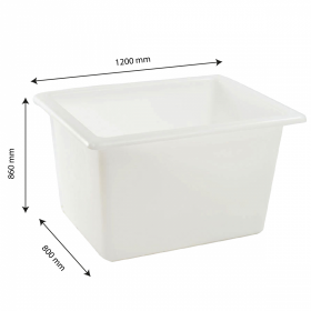 Bac grand volume 500 L - blanc