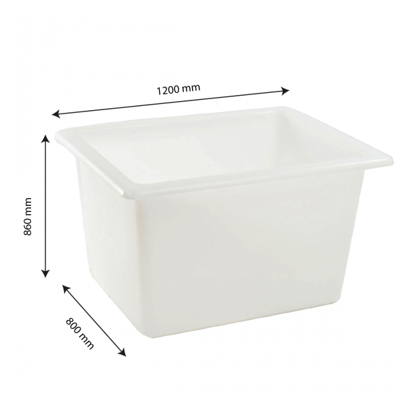 Bac grand volume 500 L - blanc