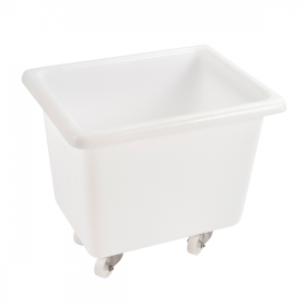 Bac grand volume 500 L - 4 roues pivotantes dont 2 avec freins - blanc