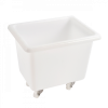 Bac grand volume 500 L - 4 roues pivotantes dont 2 avec freins - blanc