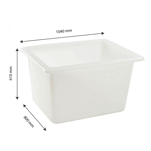Bac grand volume 310 L - blanc