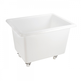 Bac grand volume 310 L - 4 roues pivotantes dont 2 avec freins - blanc
