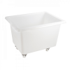 Bac grand volume 310 L - 4 roues pivotantes dont 2 avec freins - blanc