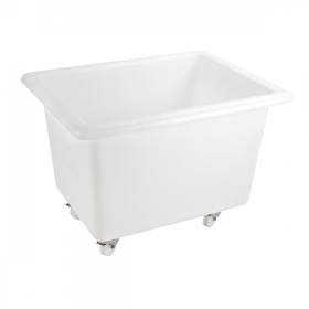 Bac grand volume 310 L - 2 roues fixes, 2 pivotantes avec freins - blanc