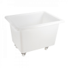 Bac grand volume 310 L - 2 roues fixes, 2 pivotantes avec freins - blanc