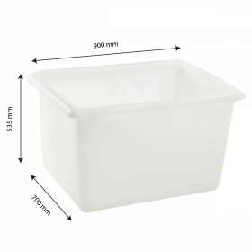 Bac grand volume 220 L - blanc
