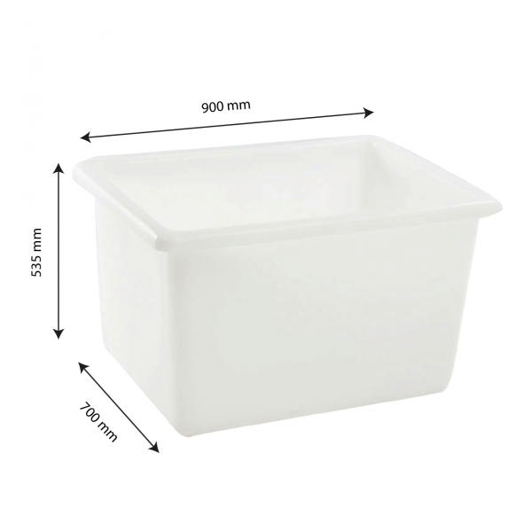 Bac grand volume 220 L - blanc