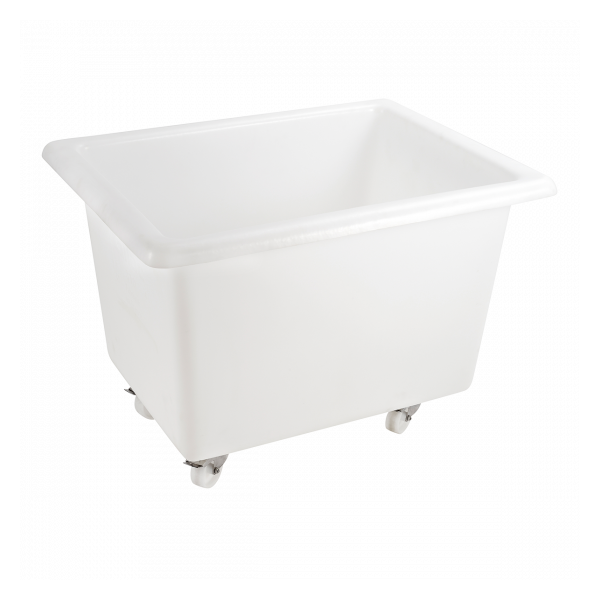Bac grand volume 220 L - 4 roues pivotantes dont 2 avec freins - blanc