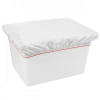 Bac grand volume 220 L - 2 roues fixes, 2 pivotantes avec freins - blanc