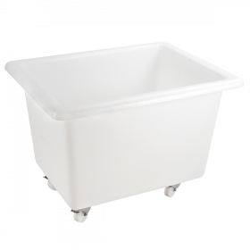 Bac grand volume 170 L - 4 roues pivotantes dont 2 avec freins - blanc